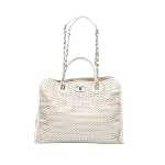 White Leather Chanel Handbag