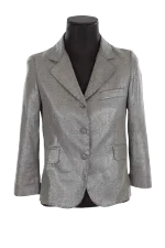 Grey Polyester Maje Blazer