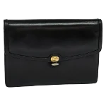 Black Leather Celine Shoulder Bag