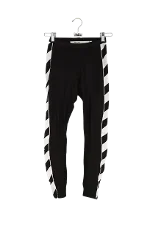 Black Polyester Off White Pants