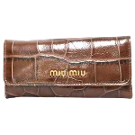 Brown Leather Miu Miu Case