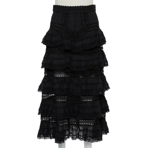 Black Cotton Zimmerman Skirt