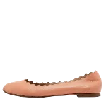 Pink Leather Chloé Flats
