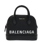 Black Leather Balenciaga Ville