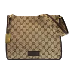 Brown Canvas Gucci Messenger Bag