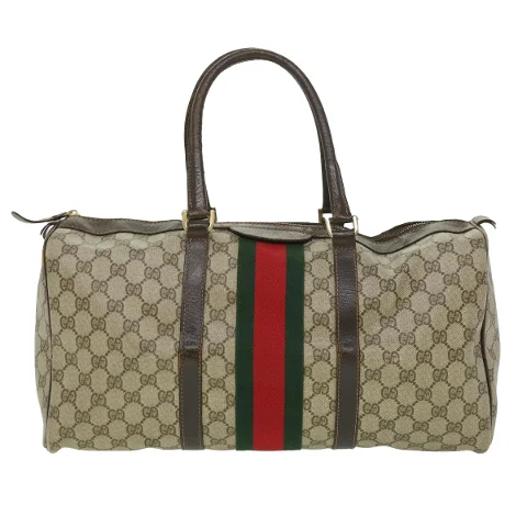 Beige Canvas Gucci Travel Bag