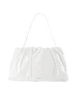 White Leather Staud Handbag