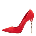 Red Suede Le Silla Heels