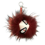 Burgundy Fur Fendi Charm