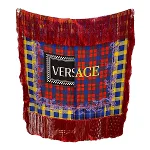 Multicolor Fabric Versace Scarf