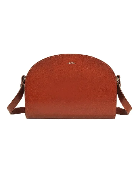 Brown Leather A.P.C. Crossbody Bag