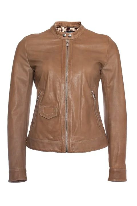 Brown Leather Dolce & Gabbana Jacket
