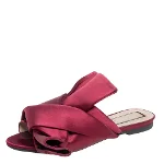 Burgundy Satin N°21 Flats