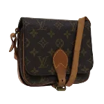 Brown Canvas Louis Vuitton Cartouchiere