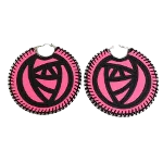 Pink Leather Loewe Earrings