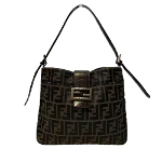 Brown Canvas Fendi Baguette