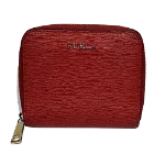 Red Leather Furla Wallet