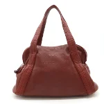 Burgundy Leather Chanel Boston Bag