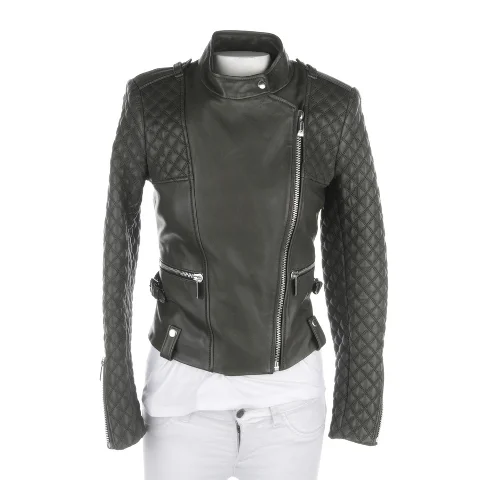 Grey Leather Barbara Bui Jacket