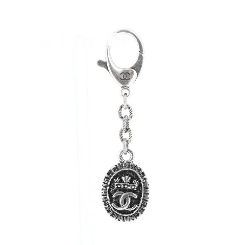 Grey Metal Chanel Key Chain