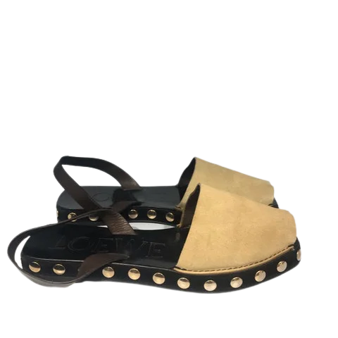 Beige Leather Loewe Sandals