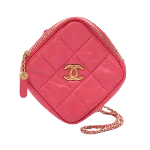 Pink Leather Chanel Crossbody Bag