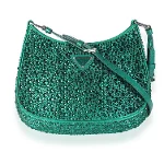 Green Fabric Prada Crossbody Bag