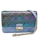 Blue Leather Dior Crossbody Bag