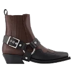 Black Leather Ganni Boots