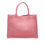 Pink Leather Dior Book Tote