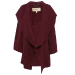 Burgundy Fabric Burberry Cardigan