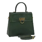 Green Leather Salvatore Ferragamo Handbag