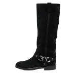 Black Suede Casadei Boots