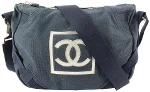 Blue Canvas Chanel Messenger Bag