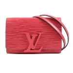 Pink Leather Louis Vuitton Wallet on Chain