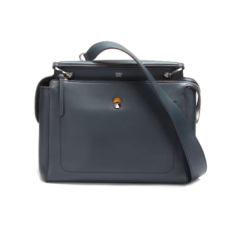 Grey Leather Fendi Handbag