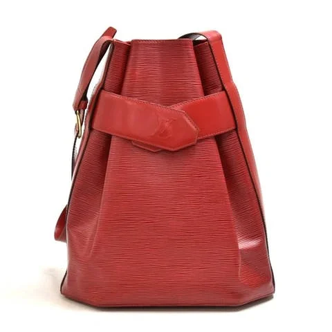 Red Leather Louis Vuitton Sac D'épaule