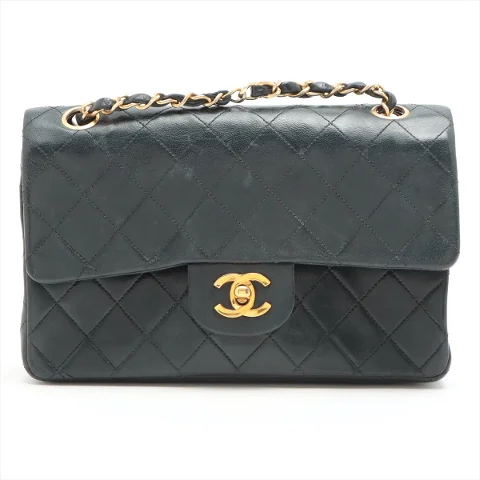 Black Canvas Chanel Flap Bag