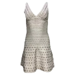 White Fabric Hervé Léger Dress