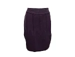 Purple Wool Alaïa Skirt