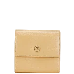 Beige Leather Chanel Wallet