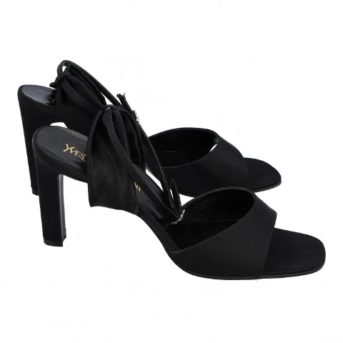 Black Fabric Yves Saint Laurent Sandals