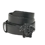 Black Leather Versace Belt