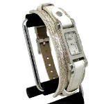 Silver Leather Dior Watch