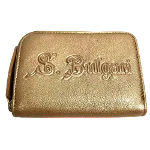 Gold Leather Bvlgari Wallet