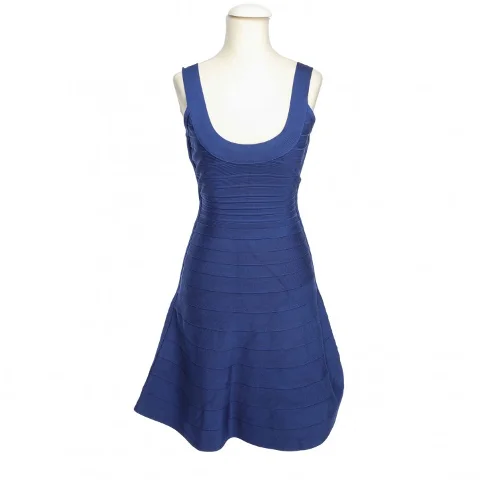 Blue Fabric Hervé Léger Dress