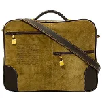 Brown Suede Loewe Briefcase