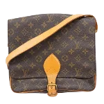 Brown Canvas Louis Vuitton Cartouchiere