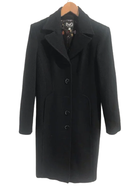Black Wool Dolce & Gabbana Coat