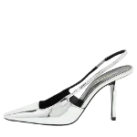 Silver Leather Yves Saint Laurent Heels